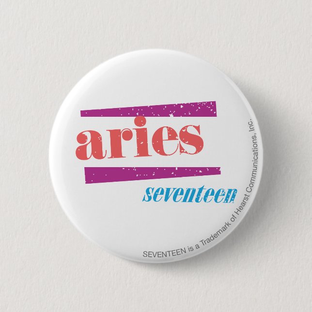 Chapa Redonda De 5 Cm Lt Pink del aries (Anverso)