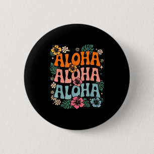 Chapa Redonda De 5 Cm Luau de flores de la playa de Hawái isla de Aloha