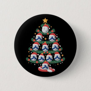 Chapa Redonda De 5 Cm Luces de árbol de Navidad de voleibol jugador de d