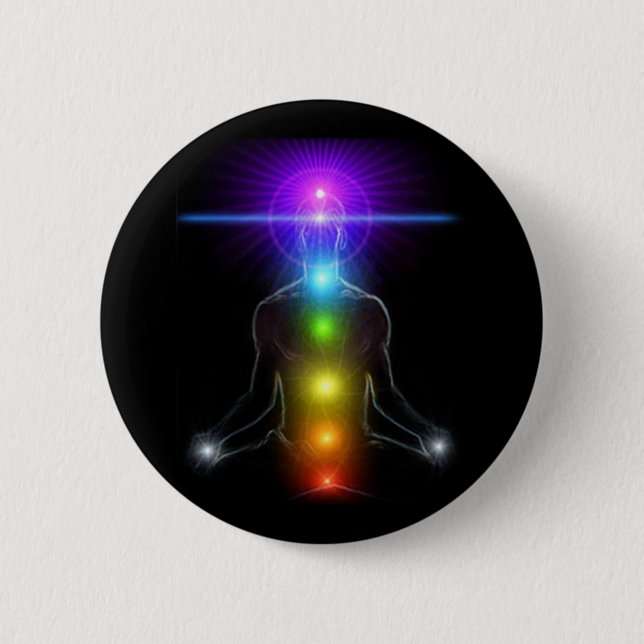 CHAPA REDONDA DE 5 CM LUCES DE CHAKRA (Anverso)