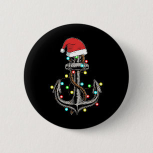 Chapa Redonda De 5 Cm Luces de Navidad Ancla Barco Navegación Barco Dive