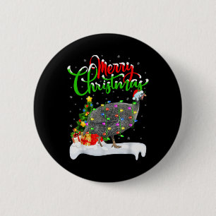 Chapa Redonda De 5 Cm Luces de Navidad Árbol Santa Gallina de Guinea Páj