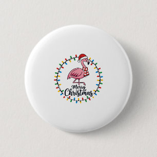 Chapa Redonda De 5 Cm Luces de Navidad de Flamenco Fiesta