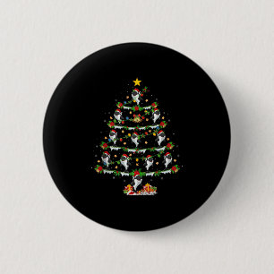 Chapa Redonda De 5 Cm Luces de Navidad de Orca Árbol Funny Animal Marino