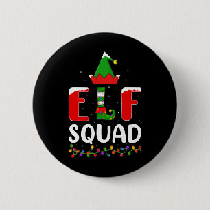Chapa Redonda De 5 Cm Luces de Navidad del equipo de elfos para fans de 