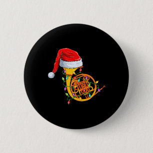 Chapa Redonda De 5 Cm Luces de Navidad Sombrero de Santa Gorra Musical T