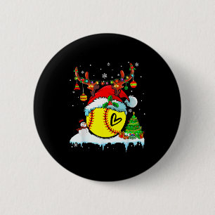 Chapa Redonda De 5 Cm Luces divertidas de béisbol suave sombrero de Sant
