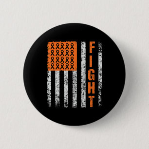 Chapa Redonda De 5 Cm lucha.apoyo a la naranja de sensibilización sobre