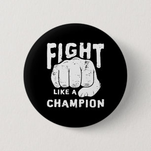 Chapa Redonda De 5 Cm Lucha Boxeo Kickboxing Partido Luchador Artes Marc