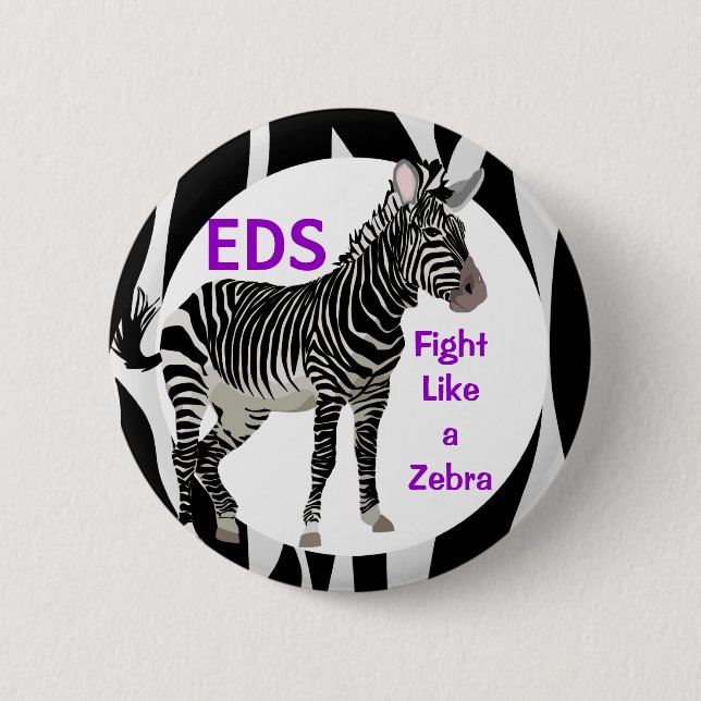 Chapa Redonda De 5 Cm Lucha de Ehlers-Danlos como una conciencia del EDS (Anverso)