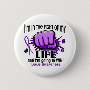 Chapa Redonda De 5 Cm Lucha de mi lupus de la vida 2