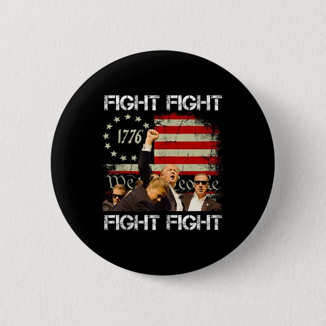 Chapa Redonda De 5 Cm Lucha Trump Vance 2024 (Anverso)