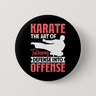 Chapa Redonda De 5 Cm Luchador de Karate El Arte de Convertir la Defensa