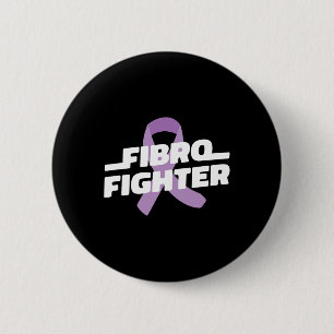 Chapa Redonda De 5 Cm Luchador - Fibromialgia Conciencia Cinta púrpura