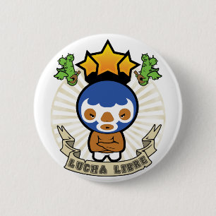 Chapa Redonda De 5 Cm Luchadore