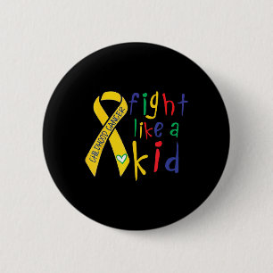 Chapa Redonda De 5 Cm Luchar Como Niños Con Cinta De Oro Para Niños Con 