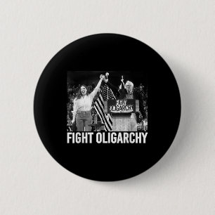 Chapa Redonda De 5 Cm Luchar Contra La Oligarquía Bernie Sanders Y Aoc L