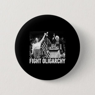 Chapa Redonda De 5 Cm Luchar Contra La Oligarquía Bernie Sanders Y Aoc L