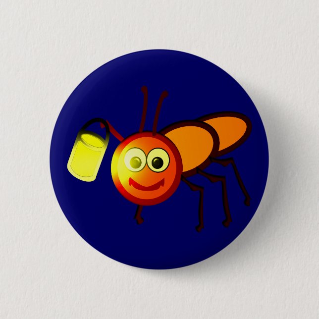 Chapa Redonda De 5 Cm Luciérnaga firefly firebug (Anverso)