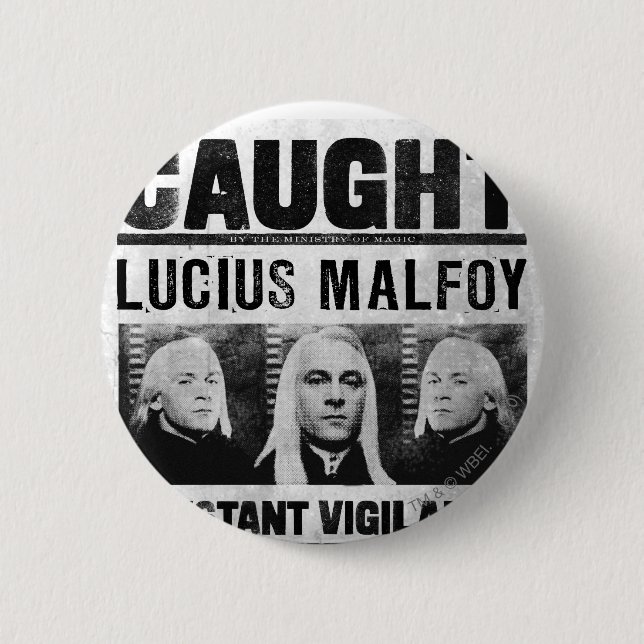 Chapa Redonda De 5 Cm Lucius Malfoy Quería Poster (Anverso)