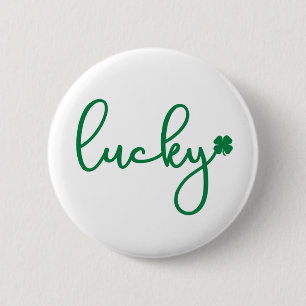 Chapa Redonda De 5 Cm Lucky Shamrock Luck Celebration St. Patrick's Day
