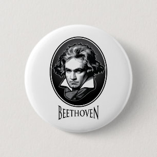 Chapa Redonda De 5 Cm Ludwig van Beethoven