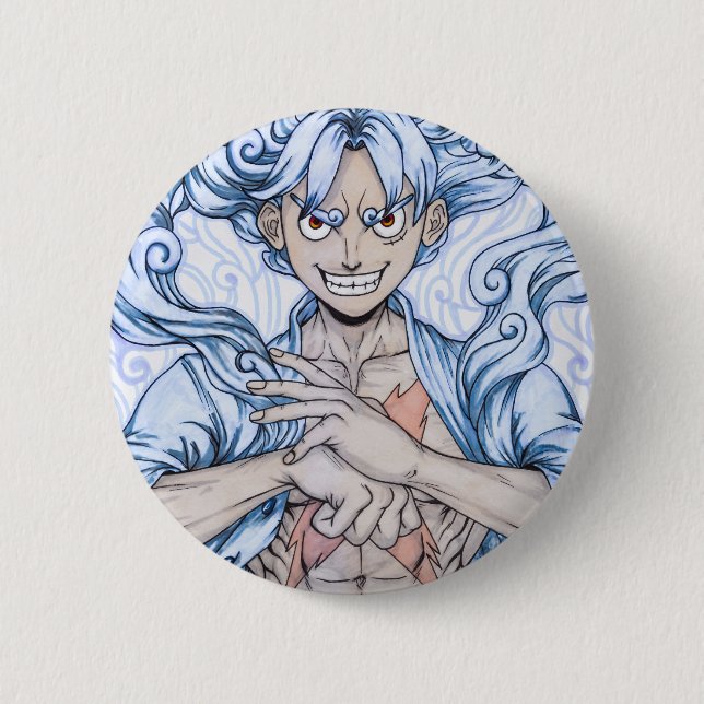 Chapa Redonda De 5 Cm Luffy Engranaje 5 (Anverso)