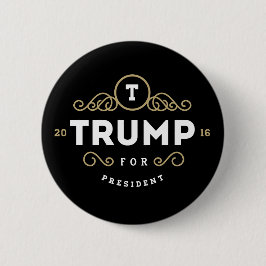 Chapa Redonda De 5 Cm Lujo de Donald Trump