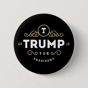 Chapa Redonda De 5 Cm Lujo de Donald Trump