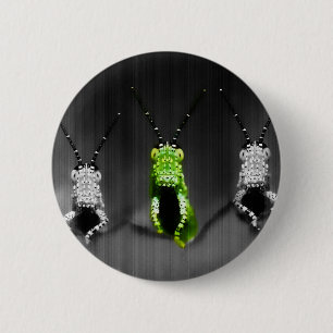 Chapa Redonda De 5 Cm Lumpy Green Bug