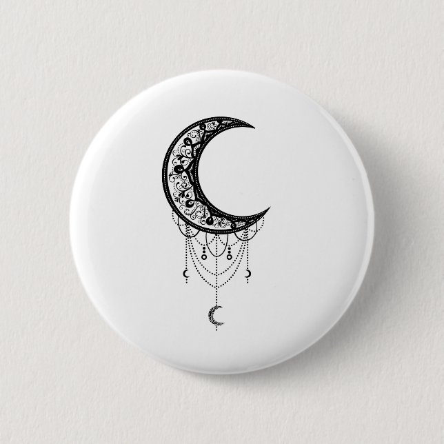Chapa Redonda De 5 Cm Luna (Anverso)