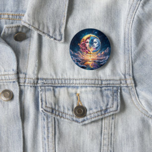 Chapa Redonda De 5 Cm Luna del Equilibrio Eterno – Almas de Fuego y Agua