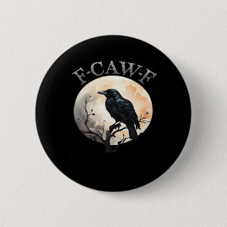 Chapa Redonda De 5 Cm Luna Pájaro Divertido Estilo Mínimo Limpio F Caw