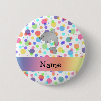Chapa Redonda De 5 Cm Lunares conocidos personalizados del arco iris del
