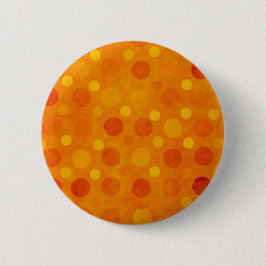 Chapa Redonda De 5 Cm Lunares modernos del naranja y del amarillo