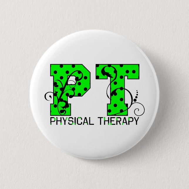 Chapa Redonda De 5 Cm lunares verdes y negros de la pinta (Anverso)