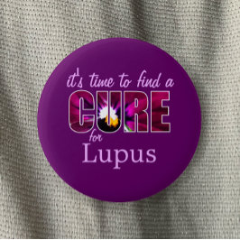 Chapa Redonda De 5 Cm Lupus Awareness Cure / Lilac Purple Personalizado 