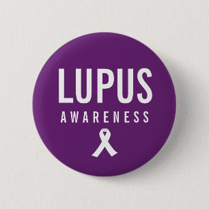 Chapa Redonda De 5 Cm Lupus Awareness Purple