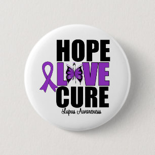 Chapa Redonda De 5 Cm Lupus Hope Love Cure