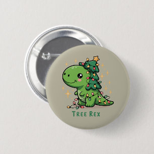 Chapa Redonda De 5 Cm Luz de dinosaurio de Navidad Fiesta divertida Rex