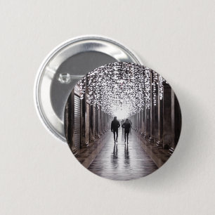 Chapa Redonda De 5 Cm Luz, sombras y simetría - sepia