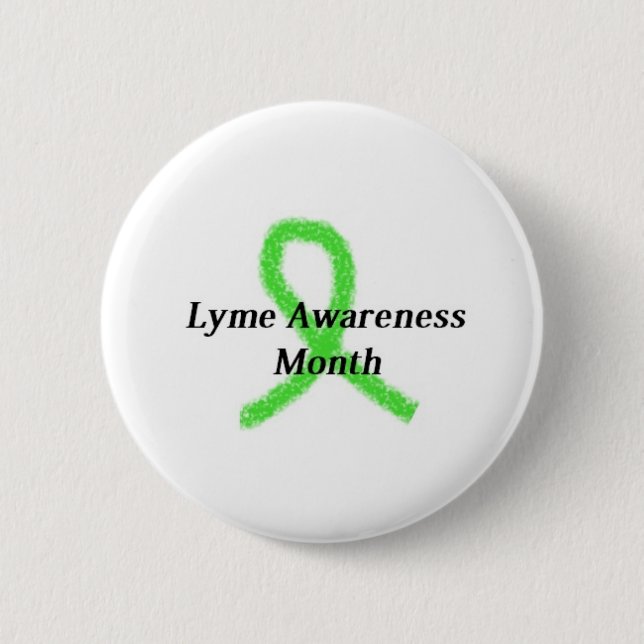 Chapa Redonda De 5 Cm Lyme Awarenress Month Pin (Anverso)