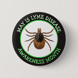 Chapa Redonda De 5 Cm Lyme Disease Awareness Month | Deer Tick 