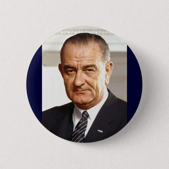 Chapa Redonda De 5 Cm Lyndon B. Johnson 36° presidente (Anverso)