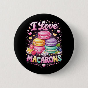 Chapa Redonda De 5 Cm Macarons de Amor Dulce