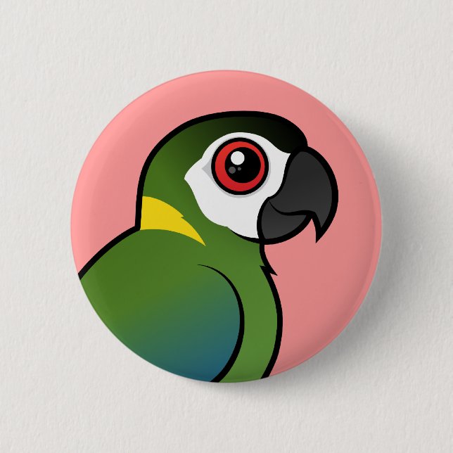 Chapa Redonda De 5 Cm Macaw De oro-agarrado (Anverso)