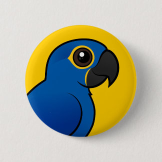 Chapa Redonda De 5 Cm Macaw del jacinto