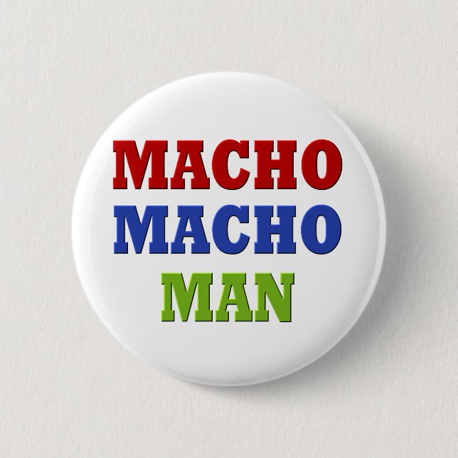 CHAPA REDONDA DE 5 CM MACHO MAN (Anverso)