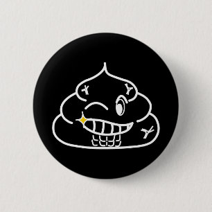 Chapa Redonda De 5 Cm Macho poop - Brootsch the PooPoo