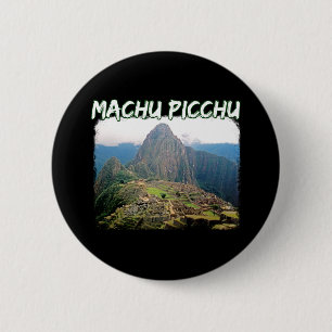 Chapa Redonda De 5 Cm Machu Picchu Perú - Montaña Huayna Picchu